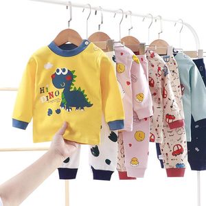 Roupas conjuntos de pijama garoto 1-5 y Manga longa Pijama infantil para crianças de pão 100% algodão pm pijama