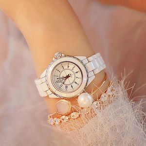 Armbanduhren Luxus-Top-Markenuhr für Damen Verkauf von Kettenuhren Damenmode Schwarz Weiß Keramik Klassische Damen-Armbanduhr ClockW