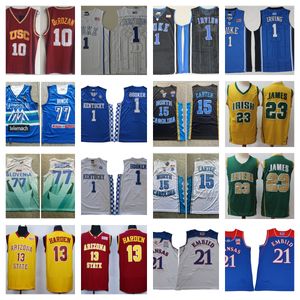 Maglia da basket NCAA College Vincent Mary Irish High School Patrick Kyrie Irving James Harden Devin Booker Luka Doncic DeMar DeRozan Joel Embiid Vince Carter Uomo