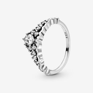 Nuovo marchio 925 Sterling Silver Fiaba Tiara Wishbone Ring per le donne Fedi nuziali Gioielli di moda