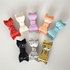 Wholesale modern bow for sale - Group buy New Arrival Modish Girls Hair Clip Bows Glitter Felt Hair Clips Baby Colors Barrettes Modern Girls252m
