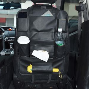 Car Organizator PU Leather Seat Back Torba Uchwyt Tkanki Drink Butelka Kieszenie Snack Etui Dla Dzieci Zabawki Tidy Storage Feedback Akcesoria