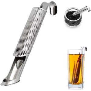 Rostfritt stål te infuser Creative Pipe Design Metal Tea Siler for Mug Fancy Filter Herb Te Tools Kök Tillbehör