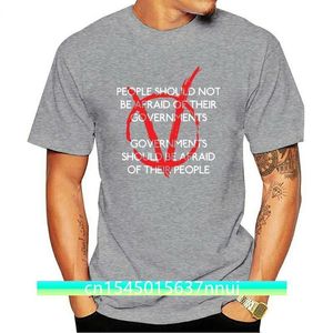 Regierungen sollten Angst haben Movie V For Vendetta T-Shirt für Männer Kurzarm Baumwolle Plus Size Custom Team Tee 4XL 5XL 6XL 220702