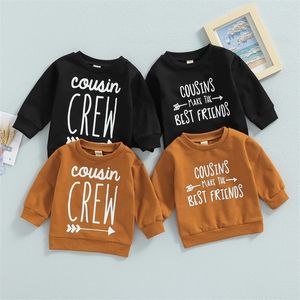 Hoodies Sweatshirts Citgeett Autumn Toddler Boy Girl Pullover Swefshirt حرف عادي طباعة قمم طويلة الأكمام من الخريف ربيع الملابس 220826