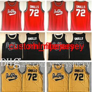 Maglie da uomo Biggie Smalls Notorious B.I.G. Maglia Bad Boy BasketballWear cucita # 72 BiggieSmalls Maglie da basket S-XXL