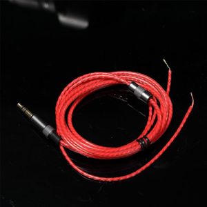 Câbles audio pour écouteurs Fil de cuivre revêtu d'argent de 1,2 m pour câble audio de rechange pour casque de bricolage