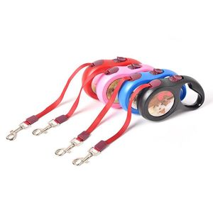 Dog Collars & Leashes Durable Traction Rope Automatic Retractable Nylon Lead Extending Puppy Walking Running Leads For Small Medium DogsDog