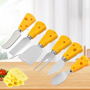 Wholesale Creative Cheese tools Fruit Knife and Fork Household Tableware Cake Dessert Fork Kitchen Utensils Sets Baking Accessories