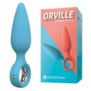 Nxy Giocattoli anali Kiss Toy Orville Vibro sessuale Prodotti erotici per adulti 18 Accessori sessuali per uomini Vibratore gay Merci Donne con o Ring 220420