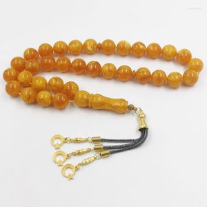 Fili di perline Tasbih Braccialetto di perline in resina Ambra Design turco Gioielli islamici Collana Misbaha Regalo musulmano Inte22