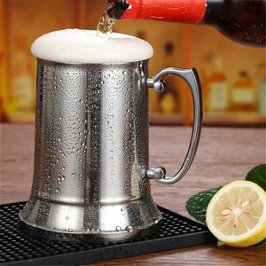 Bicchiere da cocktail da 550 ml da 18 once Bicchiere da birra Pull Fire Cup Mule Glass Tazza in acciaio inossidabile 18/8 Base grande e manico a 2 pareti