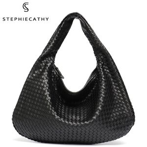 SC брендовая веганская кожаная сумка-хобо ручной работы, повседневная женская сумка, большая вместимость, лоскутная молния, женские сумки на плечо 220512