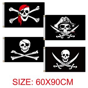 Пиратский флаг 60x90cm флаги Калико Баллоуин Джолли Роджер Флаг Череп Флаг Полиэстер Баннер Флаги и баннеры домашний декор