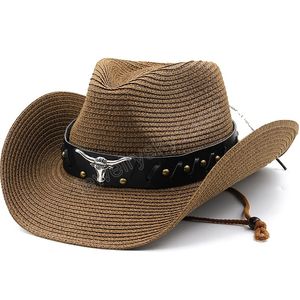 Moda Kemer Panama Hip Şapkaları Erkekler İçin Kadınlar Yaz Nefes Alabilir Kovboy Plaj Güneş Şapkaları Zarif Bayanlar Parti Caz ​​Şapkası