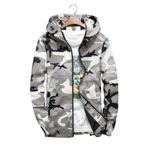 Herrjackor taktisk kamouflagejacka män avslappnad hoodie ny vår camo hooded vindbrytare kappa manlig militär outwear streetwear y2302