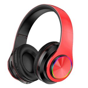Nya upplysta hörlurar Bluetooth Headset Headphones Bass Mobiltelefon Trådlöst sportspel Presentheadset