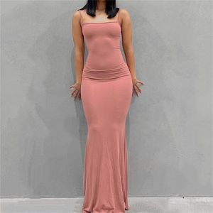 Satin Slip Sleeveless Backless Maxi Dress Women Y2k Summer Bodycon Elegant Sexy Outfits Ladies Birthday Party Club Sundress 220630