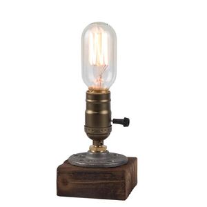 Table Lamps Vintage Attic Intensity Water Pipe Edison Bulb Lamp Light Adjustable Home Bar DecorationTable
