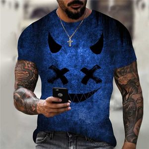 Camisetas masculinas T-shirt 3D Impressão curta Sumorn Summer Summer Salavize Personalidade Transparente Fashion Stitching Padrão