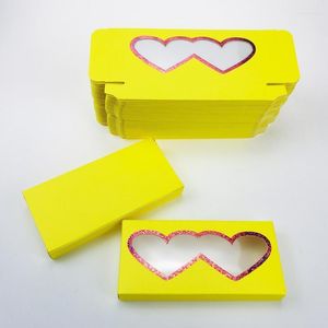 False Eyelashes 100/pack Wholesale Flase Paper Box Package Custom Faux Cils 25MM Mink Makeup Lashes Cases PackagingFalse Harv22