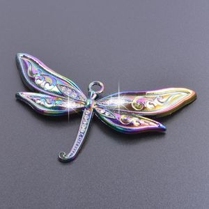 Naszyjniki wiszące 5pcs/działka moda dhinestone dragonfly charms stop stop Akcesorium Naszyjka kolczyka biżuteria kreki