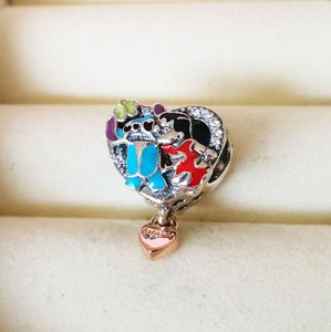 100% 925 Sterling Silver Interstellar Baby Love Family Dangle Pendant Pärla passar europeiska Pandora smycken charmarmband