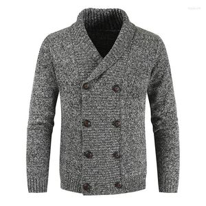 Męskie swetry męskie kardigan jesień 2022 Marka Casual Men Mode Youth Knitwears Podwójne kardiganmenowie