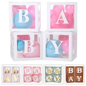 1. Geburtstagsjungenparty großhandel-Party Dekoration Babypartybox Ballon Brief für Boy Girl Geburtstag Geschlecht enthüllen Vorratsparty