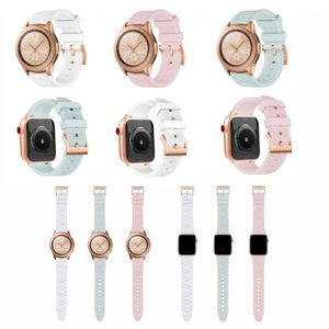 Smart Watch-Armbänder, bedrucktes Silikon-Armband, Laserprägung, passend für iWatch Serie 7, 6, 5, 4, 3, für Apple Watch 38, 40, 41, 42, 44, 45 mm, Samsung, 22 mm Armband