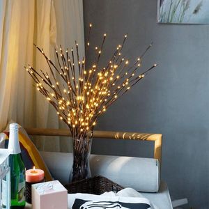 Wholesale willows lights for sale - Group buy Strings Christmas Decorations For Home LED Willow Branch Lamp Battery Powered Natural Tall Vase Filler Twig Lighted WeddinLED StringsLED