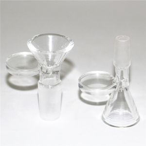 Hookah Glass Bong Bowls Przezroczona szklana miska 10 mm 14 mm samiec do DAB Oilt Rig Water Bongs Palące rury popiołu bąbelka