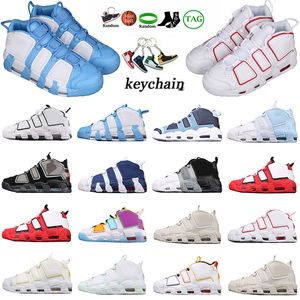 2022 Top More Uptempo Basketball Shoes Scottie Pippen Women Mens Black Varsity Red White Camo Trainers Bulls Hoops Pack Split UNC University Blue Sneakers Quality