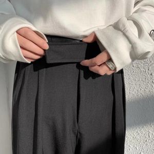 Ternos masculinos Blazers Terno preto Pants Men Fashion Society Mens Vestido coreano Office reto de pernas largas calças formais m-2xlmen's