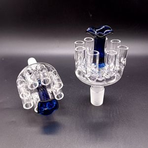 Accessori in vetro spesso trasparente con braccio per albero trasparente per impianti di Dab per olio da 14 mm 18 mm Tubi per fumatori Bong ad acqua