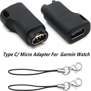 Konwerter typu USB C/Micro ładunek dla Garmin Fenix ​​7/6/5x Instynkt 2 Venu 2 Plus Tactix Epix Enduro Forerunner Vivomove Adapter Type-C i Micro