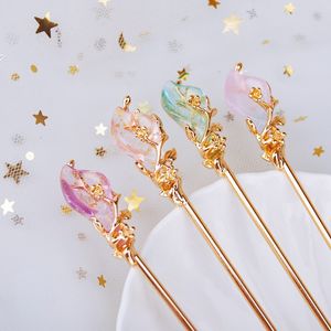 Rhinestones Hair Forks Retro Style Metal Hairpins Clips Vintahe Hair Sticks Chinese Wedding Bride Headwear Accessories