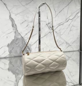NAJWYŻSZEJ JAKOŚCI średnia torebka damska torby na ramię luksusowe torebki od projektantów modny łańcuszek skórzane skrzynki SADE mini pikowana skóra jagnięca okrągła tuba klasyczna torba na ramię