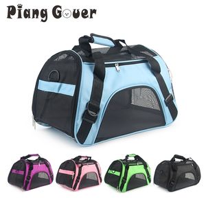 Soft-sided carriers Portable Pet Bag Pink Dog Bags Blue Cat Outgoing Travel Breathable Pets Handbag 220510