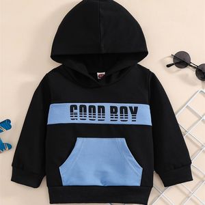 Baby Letter Graphic Two Tone Hoodie SHE