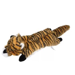 Factory Dog Cat Squeaky Toys No Stuffing Tiger Leopard Lion Plush Chew Pets Toy For Small Medium Dogs Training