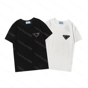 2022 Mens 패션 t 셔츠 디자이너 남성 의류 검정 흰색 티셔츠 반팔 여성 캐주얼 힙합 Streetwear prad tshirts