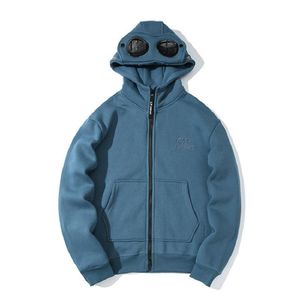 Compagnie Men Hoodie Round Lens Cp Sweatshirt Pullover Pure Cotton Zipper Hooded Fleece Korean Haruku Oversize Jacket down
