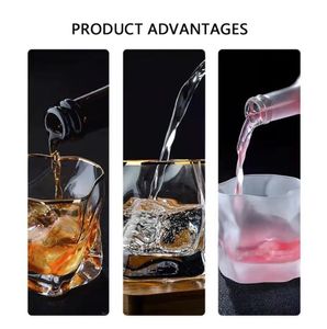 Onregelmatige glazen beker Twisted transparante wijnglazen whisky watersap bier cocktail cup bar drinkbenodigdheden mok