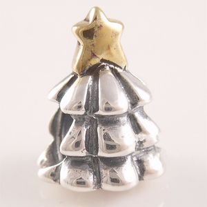 hochwertiger WEIHNACHTSBAUM Charm 925 Silber Pandora Charms für Armbänder DIY Schmuckherstellung Kits Lose Perlen Silber Großhandel 790365