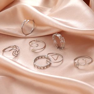 Adjustable Ring for Women Stainless Steel Cat Snake Cross Dog Paw Lightning Angel Wing Couple Trendy Jewelry 220719