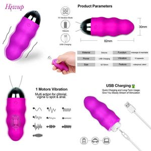 Nxy Eggs 10 Geschwindigkeiten Vibrator Sexspielzeug Silikon Bullet Egg mit kabelloser Fernbedienung, vibrierender USB-wiederaufladbarer Massageball für Frauen 220421