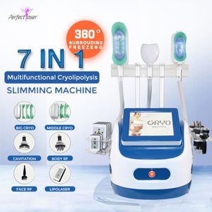 360 body shaping cryotherapy cryo cooling cavitation rf face machine 7 in 1 lipolaser slimming machine