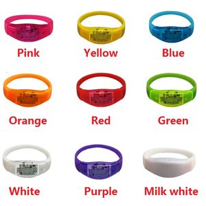 Led Rave Toy Sound Controlled LED Light Up Bracelet Activated Glow Flash braceletGlow Bracelets LED Wrist Band ZC1112