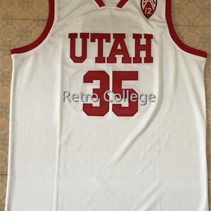 XFLSP 35 Kyle Kuzma Utah College Basketball Jerseys تطريز مخصصة مخصصة أي حجم واسم